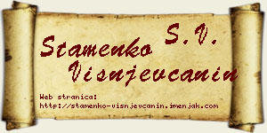Stamenko Višnjevčanin vizit kartica